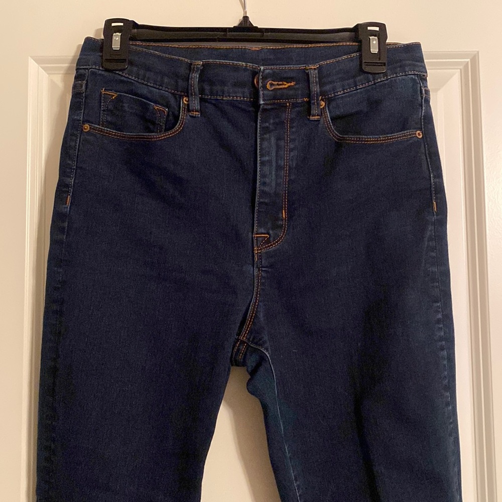 BDG high rise dark wash jeans.